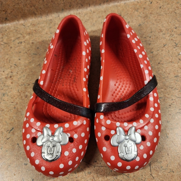 CROCS Other - Minnie Mouse Red And White Polka Dot kids sz 11 Crocs
